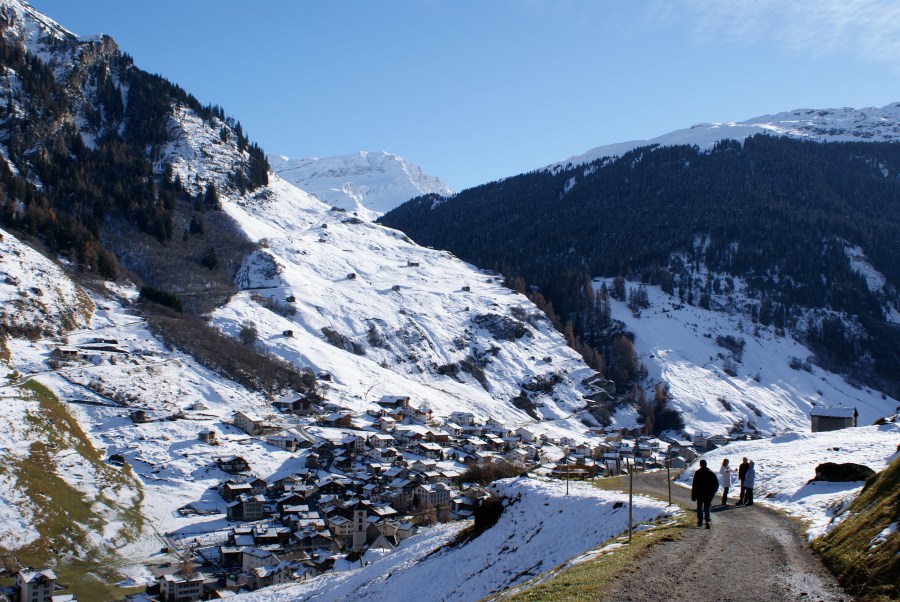 Hiking up a hill