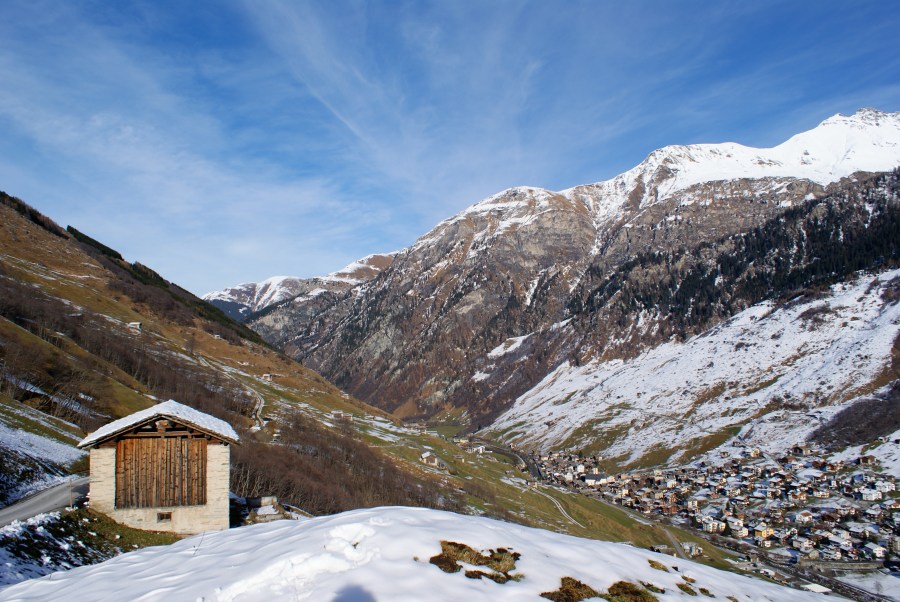 view outwards Valser valley