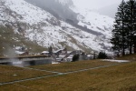 roof of the Therme with Vals in background